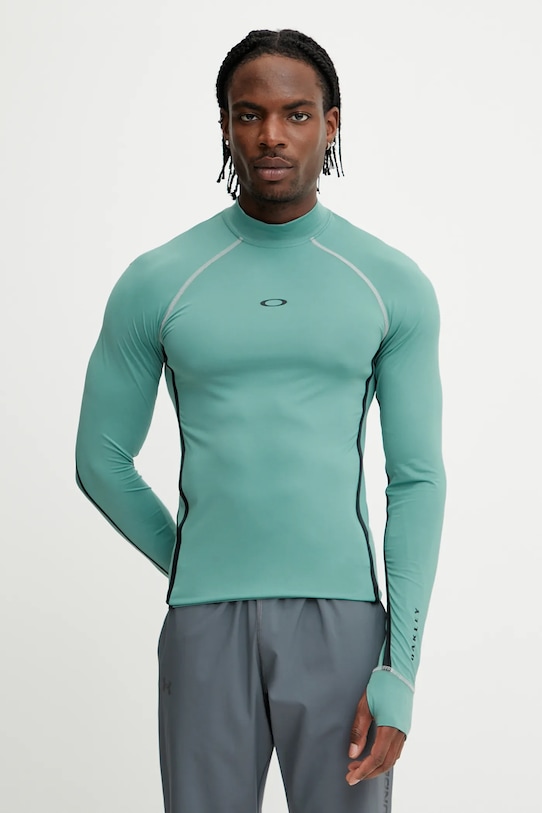 Oakley mânecă lungă de antrenament T-shirt do pływania cu modele turcoaz FOA406861