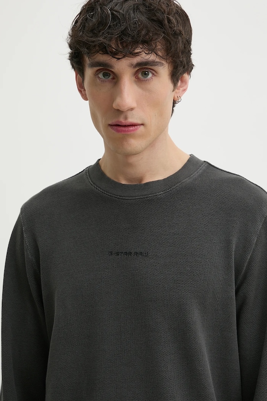 G-Star longsleeve bawełniany czarny D25965.D895