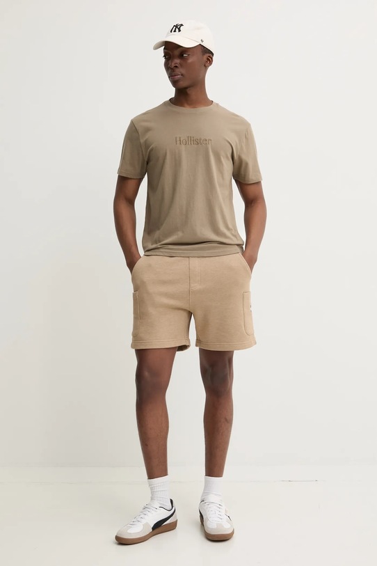 Hollister Co. tricou din bumbac KI323.5134.401 verde SS25