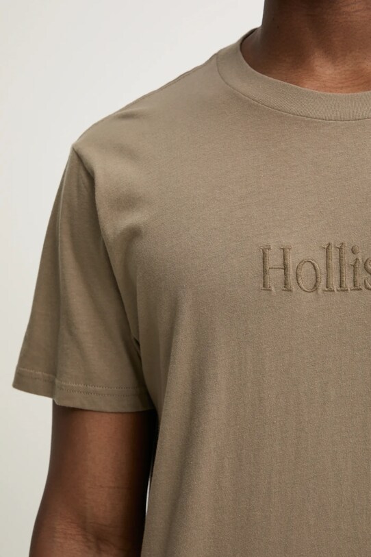 Bavlnené tričko Hollister Co. KI323.5134.401 zelená