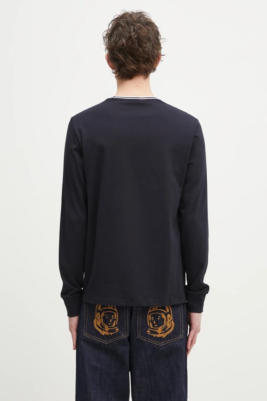 Одежда Хлопковый лонгслив Fred Perry M9602.795 тёмно-синий