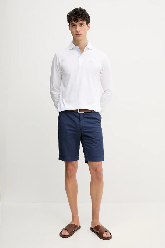 Hackett London longsleeve bawełniany HM551004 biały SS25