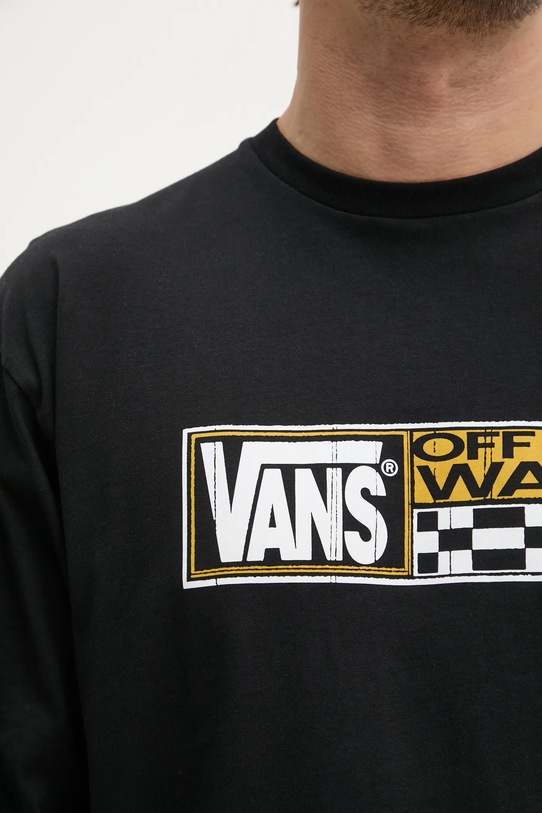 Vans longsleeve din bumbac VN000M3ZBLK1 negru