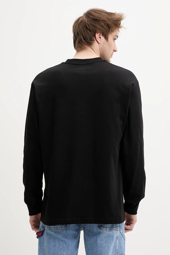 Îmbrăcăminte Vans longsleeve din bumbac VN000M6WBLK1 negru