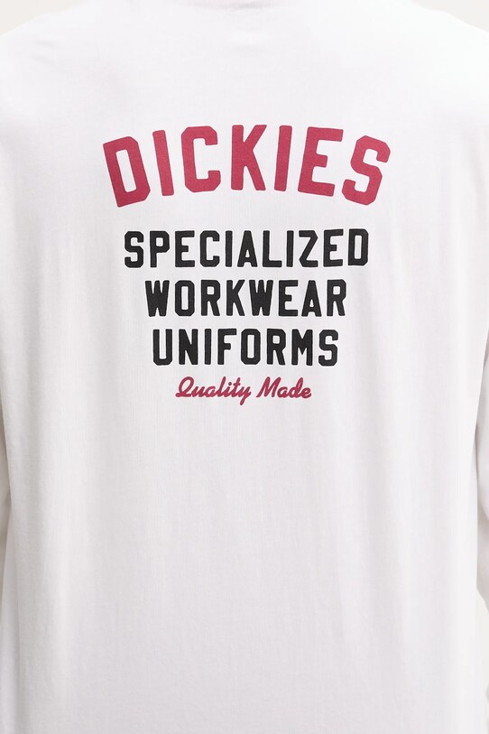 Памучна блуза с дълги ръкави Dickies DK0A4Z930WH1 бял