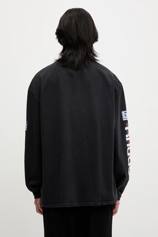 Odzież RHUDE longsleeve bawełniany Petrol Patch RHSS25TT15012 czarny