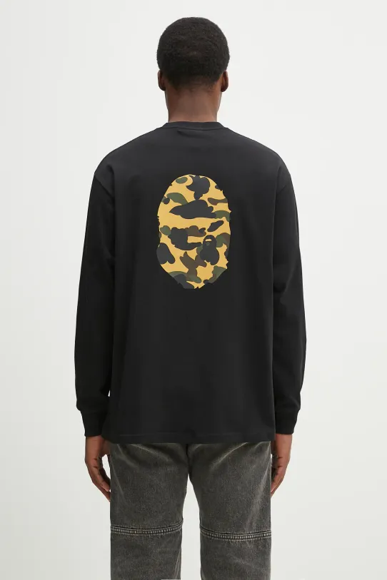 Дрехи Памучна блуза с дълги ръкави A Bathing Ape 1St Camo Ape Head 1L30111308 черен