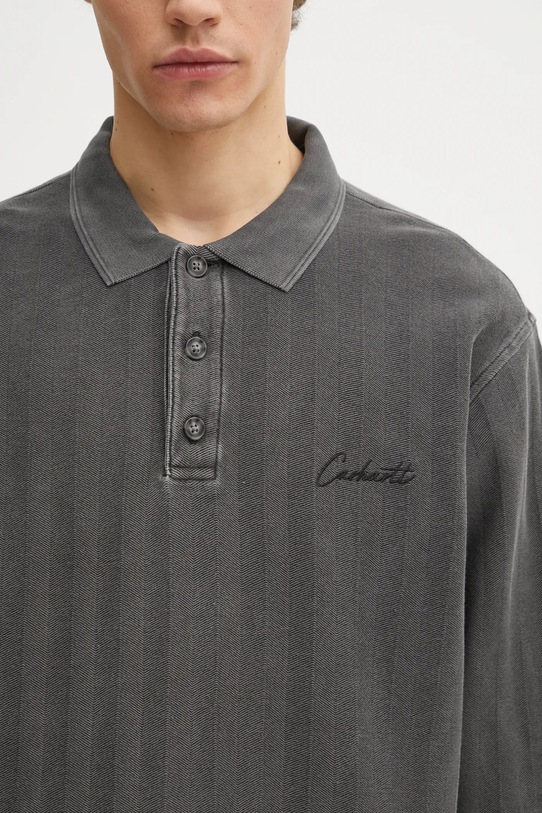 Carhartt WIP longsleeve din bumbac L/S Morrison Rugby Shirt gri I034568.89PG