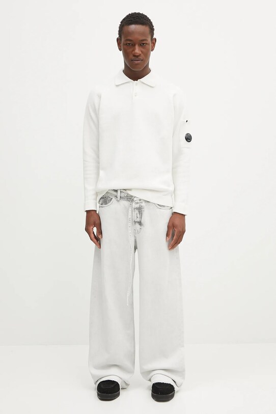 Bavlnený sveter C.P. Company 18CMKN070A005687G béžová