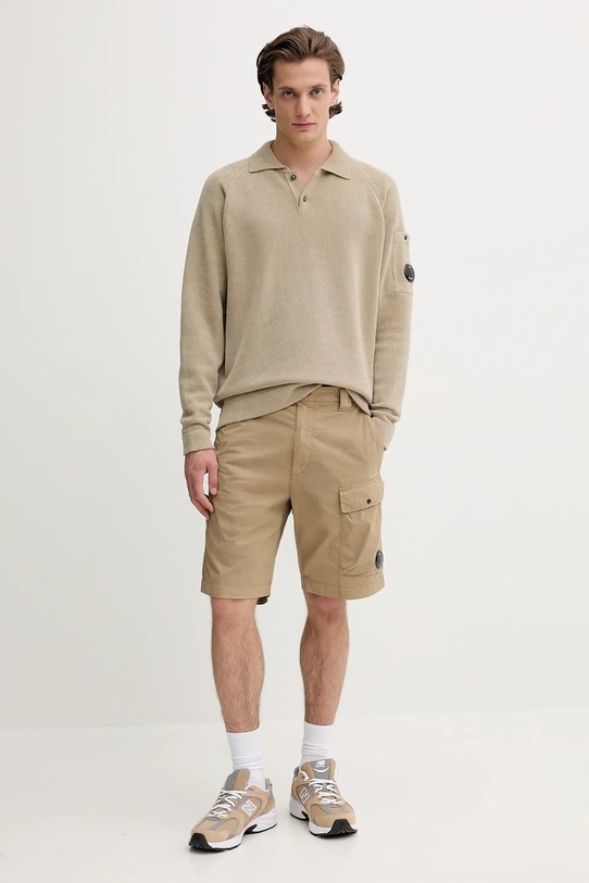 C.P. Company maglione in cotone 18CMKN070A005687G verde SS25