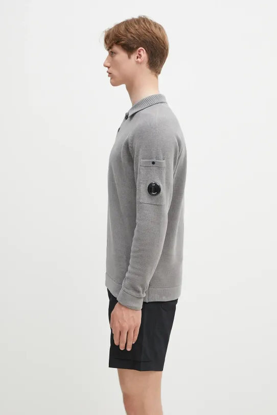 Βαμβακερό πουλόβερ C.P. Company 18CMKN070A005687G γκρί SS25