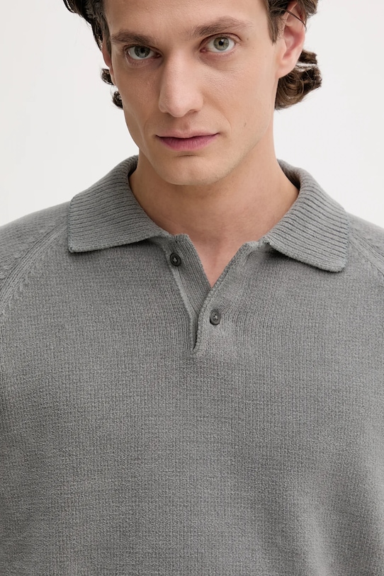 C.P. Company sweter bawełniany szary 18CMKN070A005687G