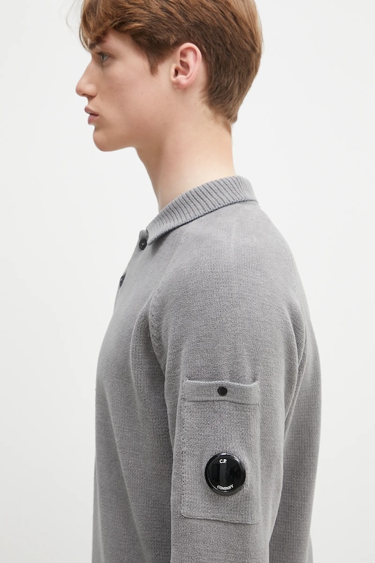 Βαμβακερό πουλόβερ C.P. Company γκρί 18CMKN070A005687G