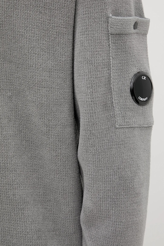 C.P. Company sweter bawełniany 18CMKN070A005687G szary