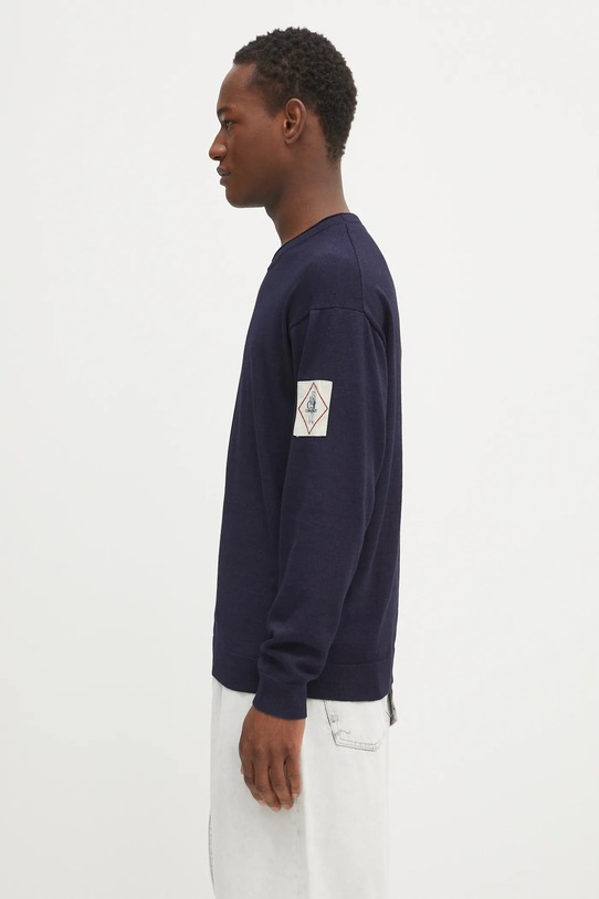 C.P. Company maglione in cotone 18CMKN195A110330A blu navy SS25