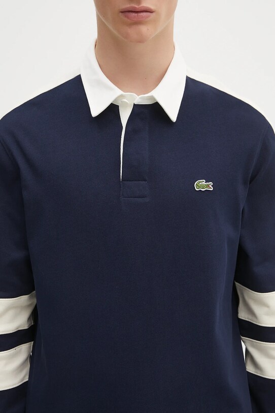 Lacoste longsleeve din bumbac bleumarin KH9695