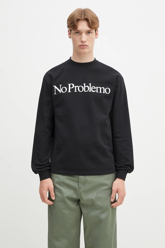 No Problemo longsleeve bawełniany No Problemo LS Tee nadruk czarny NP6002203