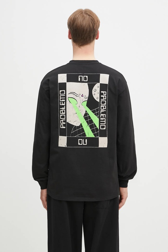 No Problemo longsleeve bawełniany No Vision LS Tee nadruk czarny NP6002303