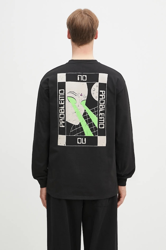 No Problemo longsleeve bawełniany No Vision LS Tee nadruk czarny NP6002303