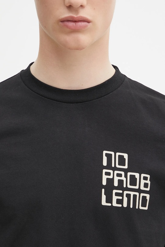 Βαμβακερή μπλούζα με μακριά μανίκια No Problemo No Vision LS Tee μαύρο NP6002303