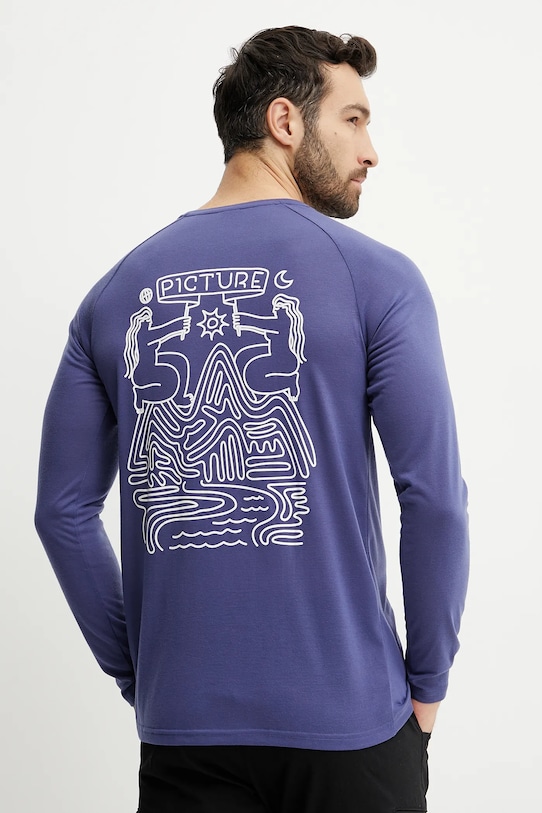 Picture longsleeve Maribo print violet MTS1256.