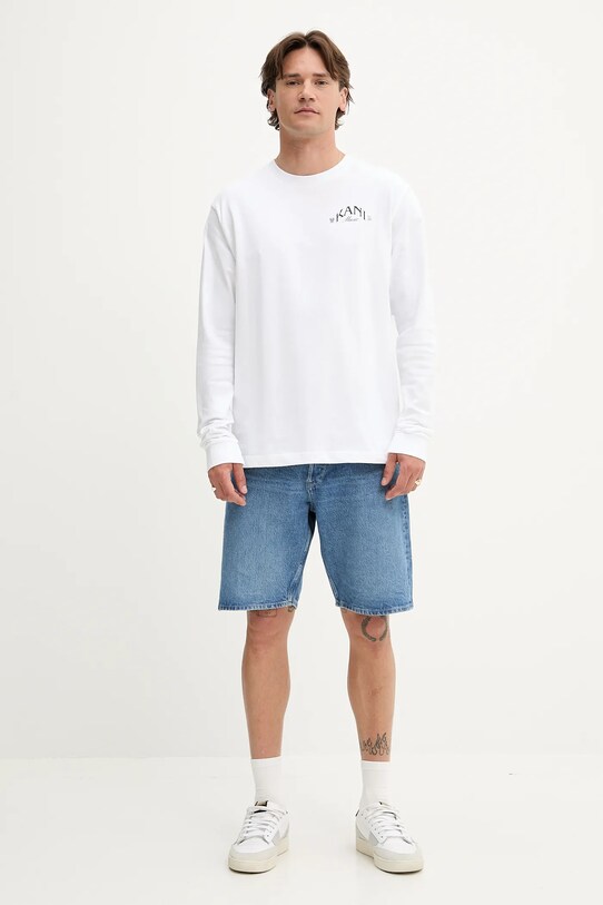 Karl Kani longsleeve din bumbac PD00005329 alb SS25