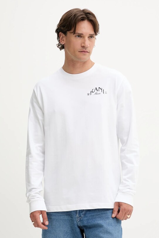 Îmbrăcăminte Karl Kani longsleeve din bumbac PD00005329 alb