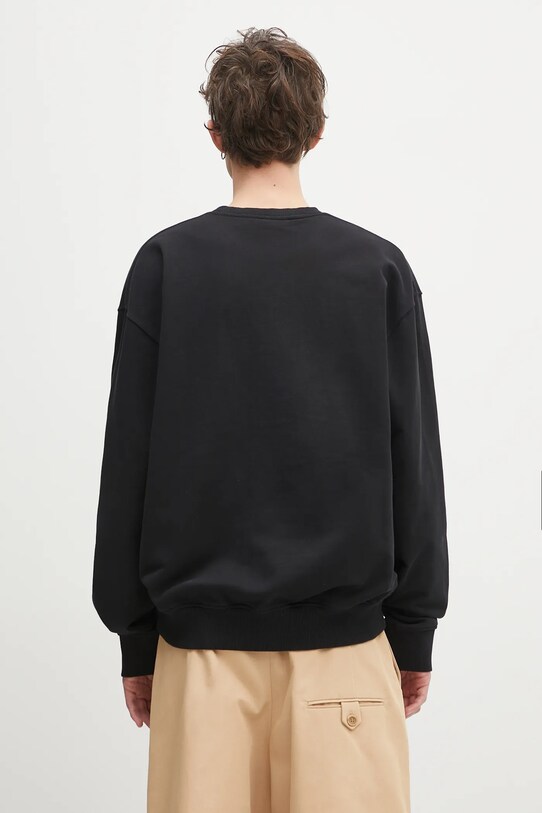 Oblečenie Bavlnená mikina JW Anderson Logo Embroidery JW0215.PG1632.999 čierna