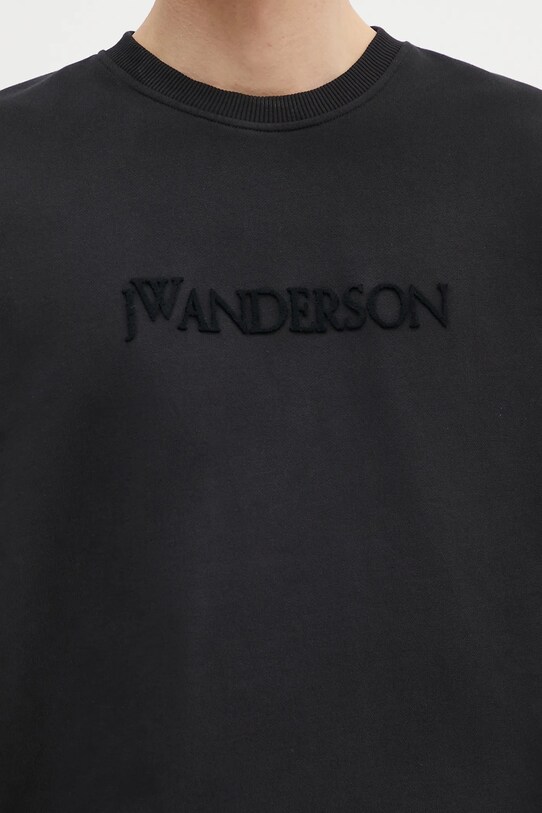 Bavlnená mikina JW Anderson Logo Embroidery čierna JW0215.PG1632.999