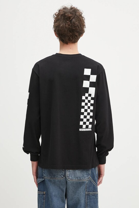 Odzież NEIGHBORHOOD longsleeve bawełniany NH . Tee LS-5 242PCNH.LT05 czarny