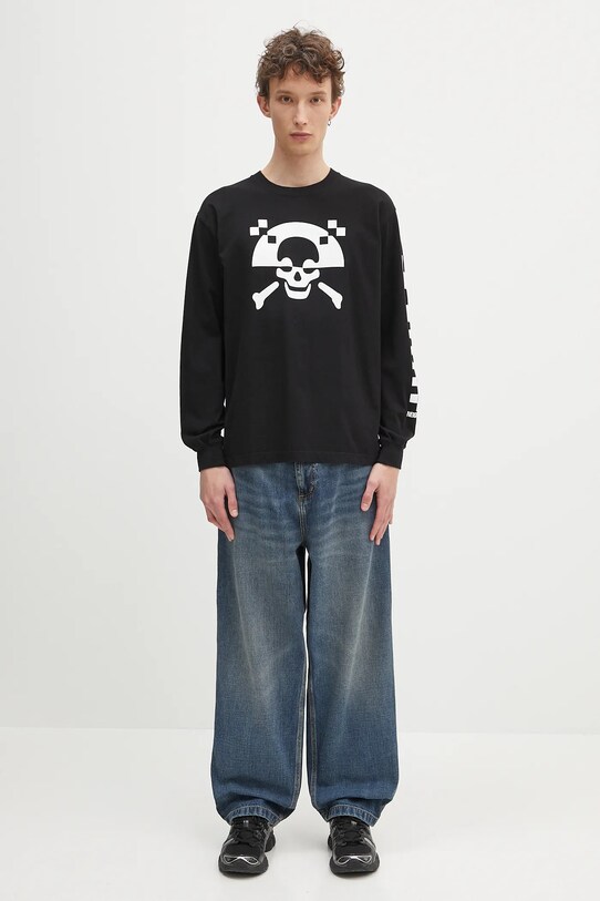 NEIGHBORHOOD longsleeve bawełniany NH . Tee LS-5 242PCNH.LT05 czarny