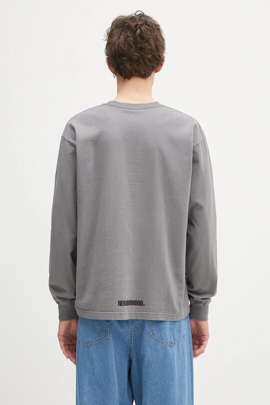 Одяг Бавовняний лонгслів NEIGHBORHOOD NH . Tee LS-3 242PCNH.LT03 сірий