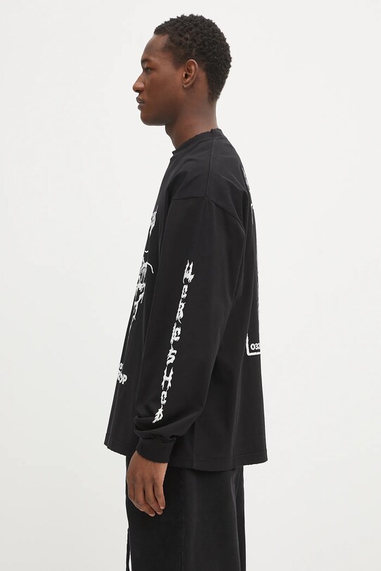 032C longsleeve bawełniany 'Armour' S25.URC.0251.050 czarny SS25
