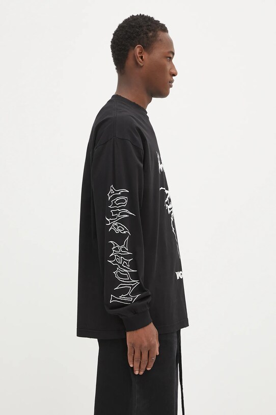 032C longsleeve bawełniany 'Armour' czarny S25.URC.0251.050