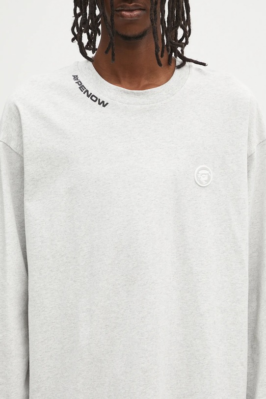 AAPE cotton longsleeve top Now Long AAPLTM1607XAN gray
