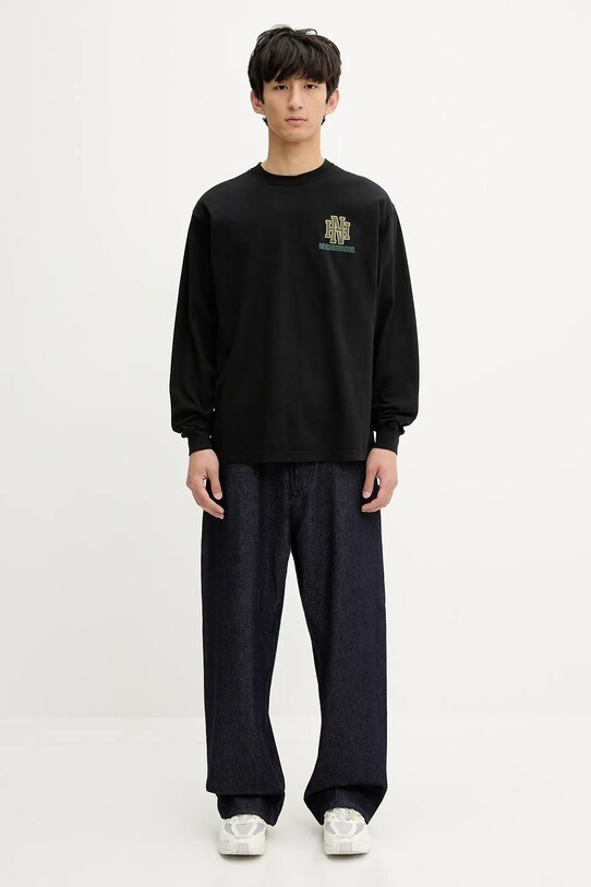 NEIGHBORHOOD longsleeve bawełniany Nh . Tee Ls-8 251PCNH.LT08 czarny