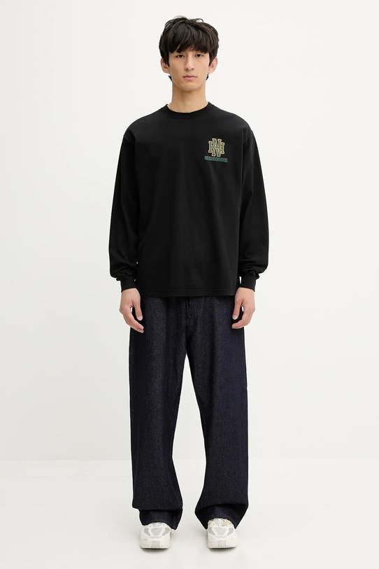 Bavlněné tričko s dlouhým rukávem NEIGHBORHOOD Nh . Tee Ls-8 251PCNH.LT08 černá