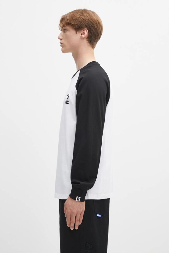 AAPE top a maniche lunghe in cotone Now Long AAPLTM1541XXN nero SS25