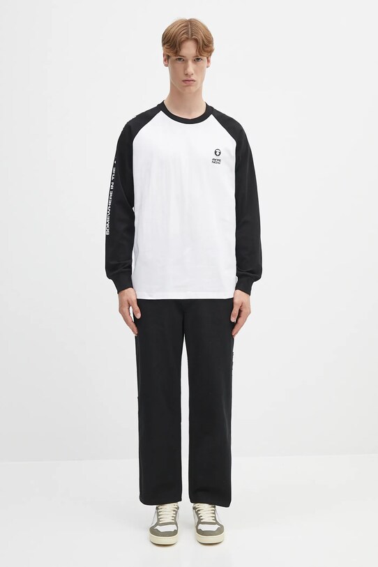 AAPE top a maniche lunghe in cotone Now Long AAPLTM1541XXN nero