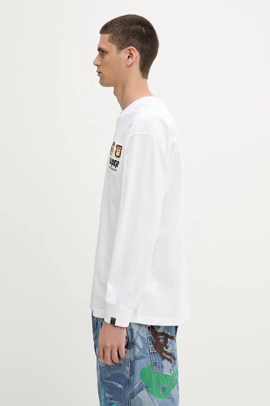 Хлопковый лонгслив AAPE Aaper Long AAPLTM1575XXN белый SS25