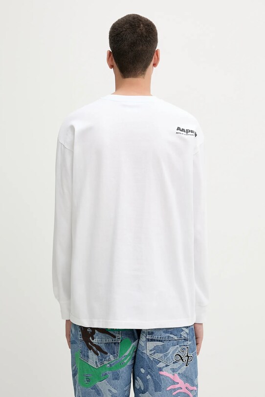 Одежда Хлопковый лонгслив AAPE Aaper Long AAPLTM1575XXN белый