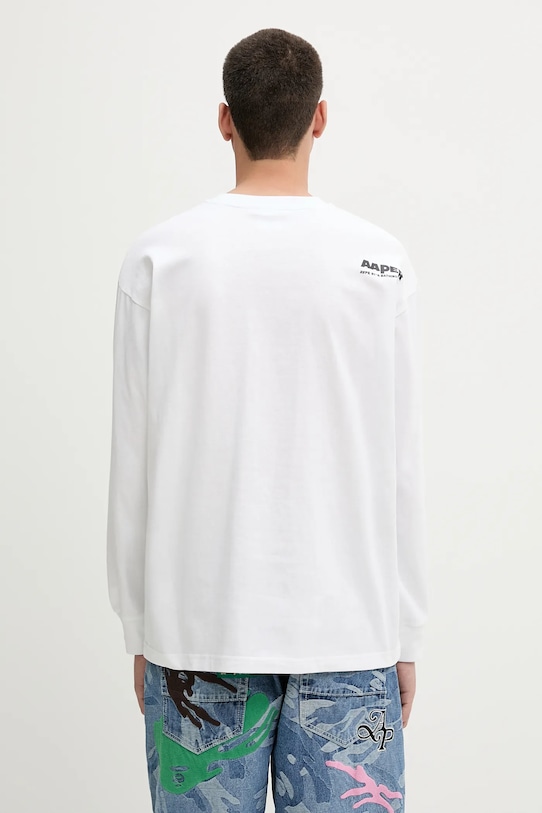 Одяг Бавовняний лонгслів AAPE Aaper Long AAPLTM1575XXN білий