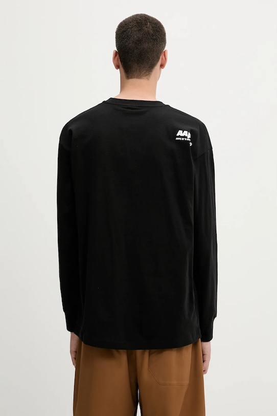 Одежда Хлопковый лонгслив AAPE Aaper Long AAPLTM1575XXN чёрный