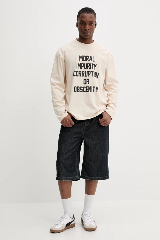 The Ragged Priest longsleeve din bumbac RPSS252061JS bej SS25