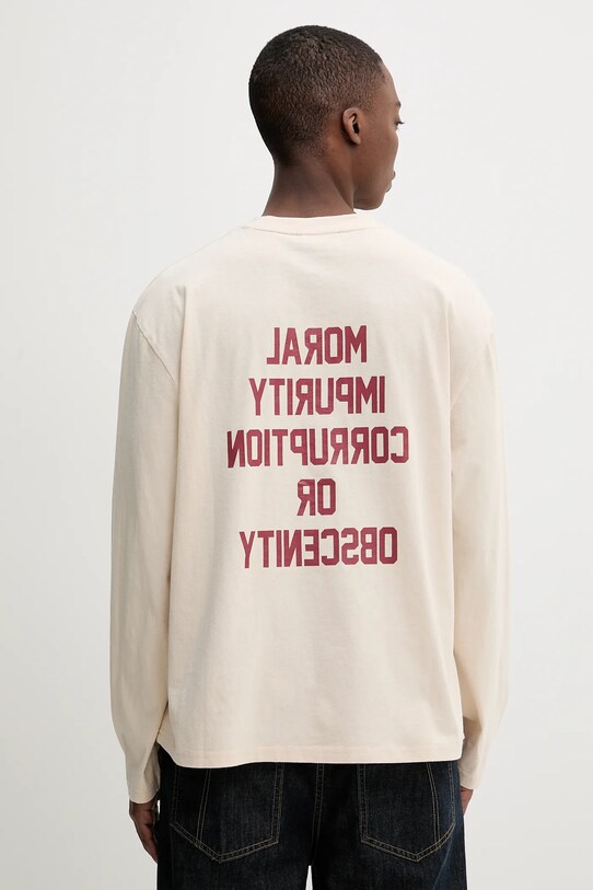 Îmbrăcăminte The Ragged Priest longsleeve din bumbac RPSS252061JS bej