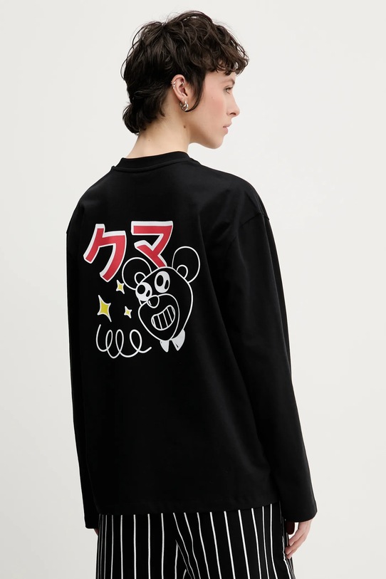 Îmbrăcăminte Inbetweeners longsleeve din bumbac S5TWUATH037 negru