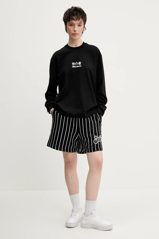 Inbetweeners longsleeve din bumbac S5TWUATH037 negru