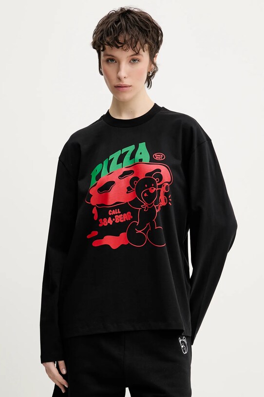 Îmbrăcăminte Inbetweeners longsleeve din bumbac S5TWUATH042 negru
