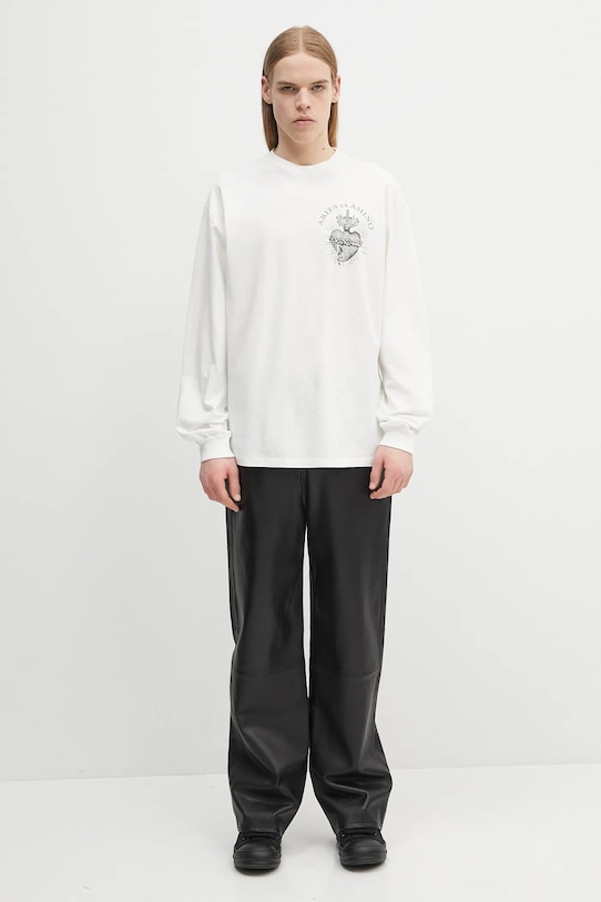 Βαμβακερή μπλούζα με μακριά μανίκια Aries Faded Aries Ex Amino LS Tee AR6002403