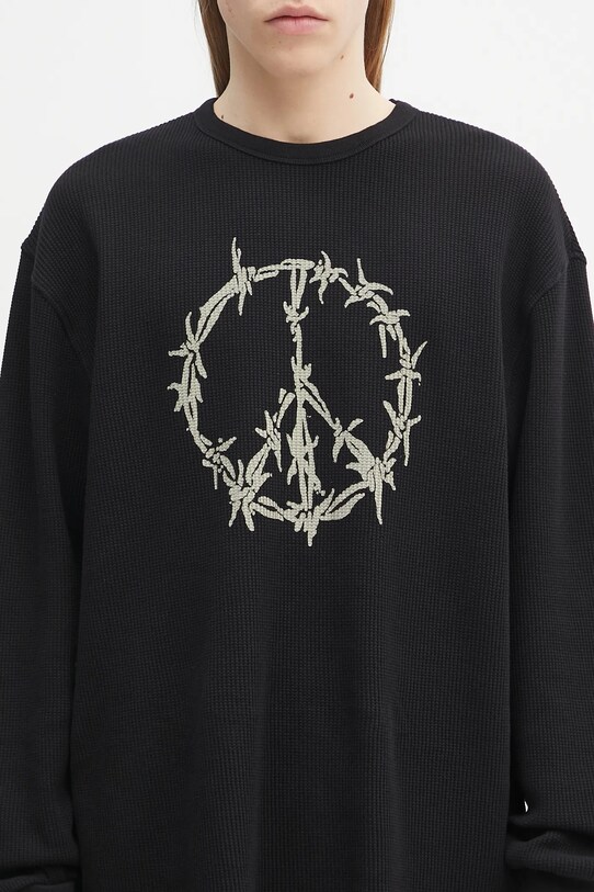 Bavlnená mikina Aries Peace Press Gothic Waffle LS Tee AR6003903